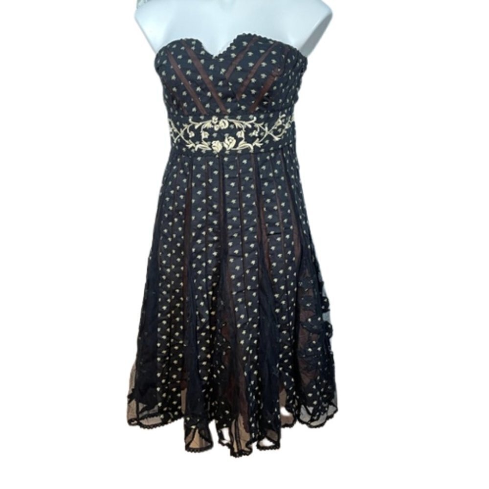 NWT Anthropologie Holiday Party Dress LITHE Champagne Cocktail Dress 8 NWT